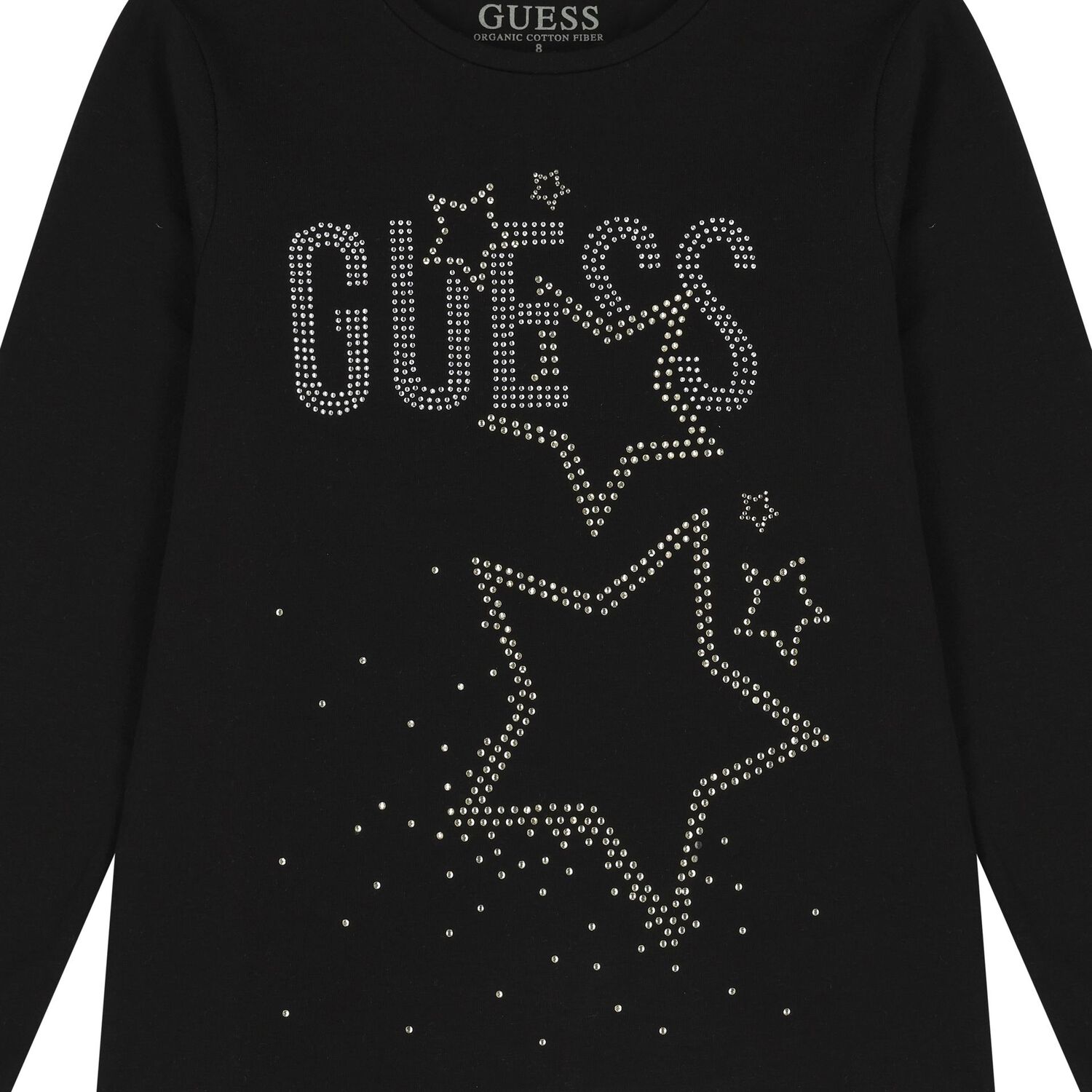 Girls Black Logo Long Sleeve Top, 1, hi-res image number null