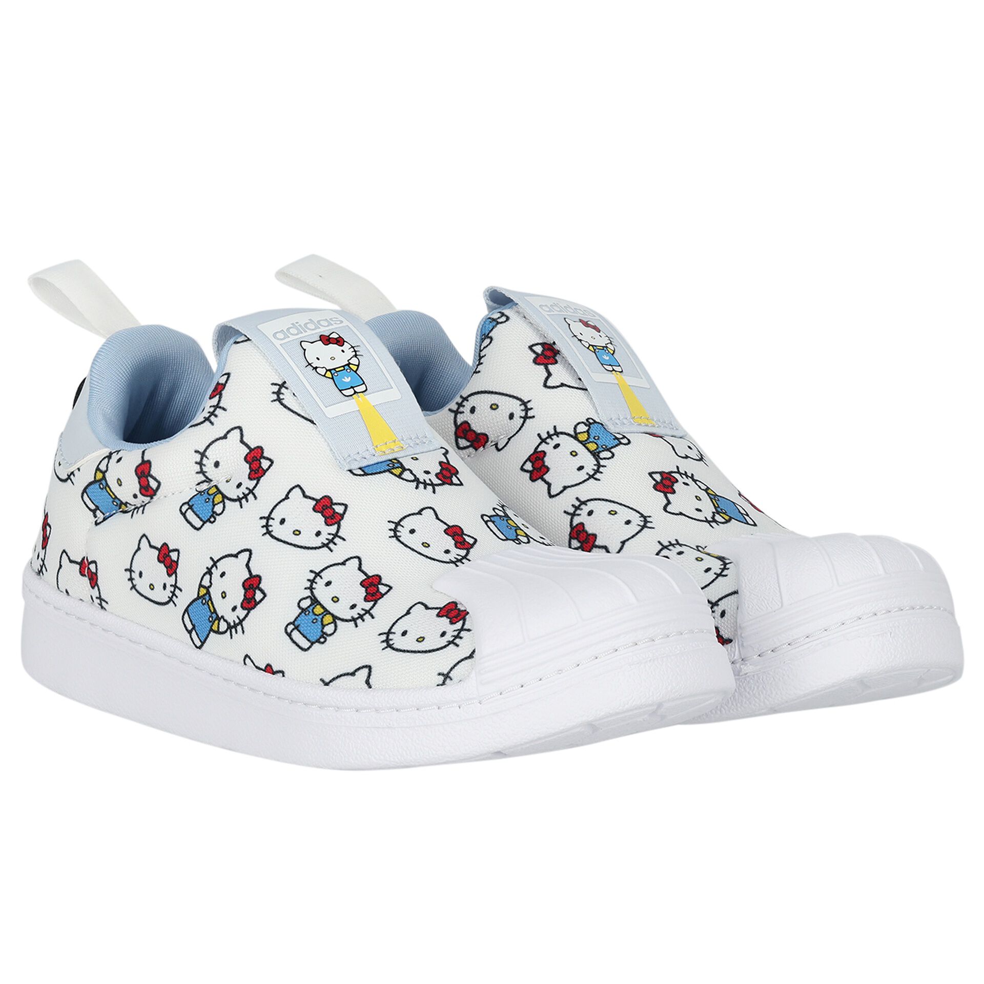 Adidas Kids Girls White Superstar Hello Kitty Trainers Junior Couture USA