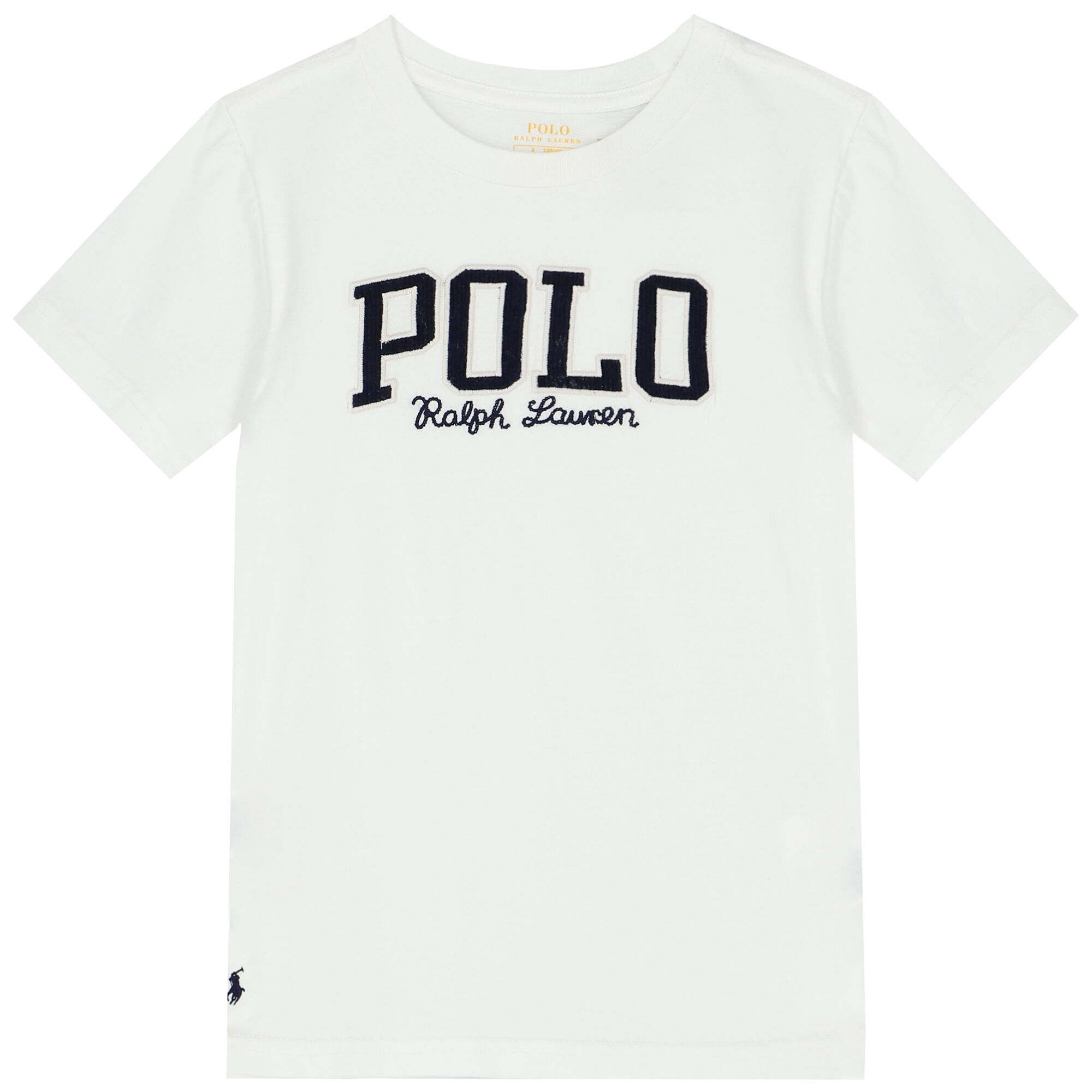Boys white ralph lauren t shirt 2025
