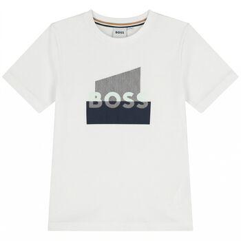 Boys Mini Me White Logo T-Shirt