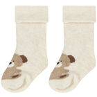 Ivory Teddy Bear Socks, 1, hi-res