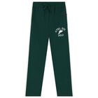 Boys Green & White Logo Joggers, 1, hi-res