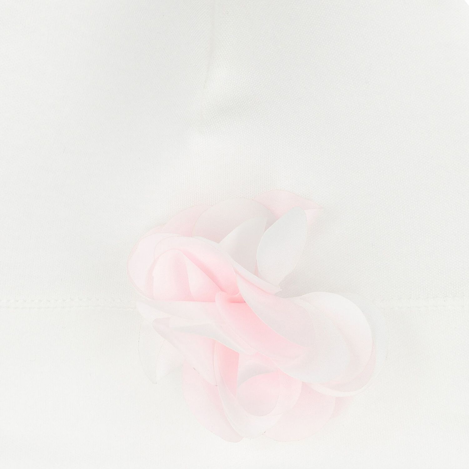 Baby Girls Ivory & Pink Floral Hat, 1, hi-res image number null