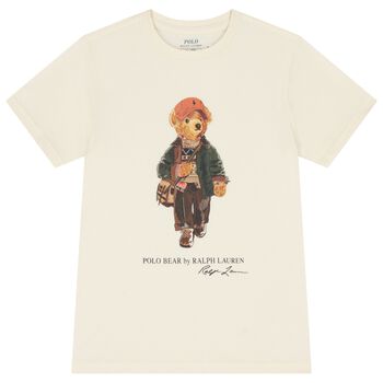Boys Ivory Polo Bear T-Shirt