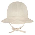 Baby Girls Beige & Ivory Teddy Bear Dungaree Dress Set, 1, hi-res