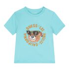 Baby Boys Blue Teddy Bear Logo Shorts Set, 1, hi-res