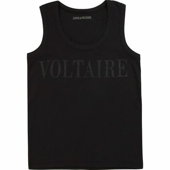 Girls Black Logo Top