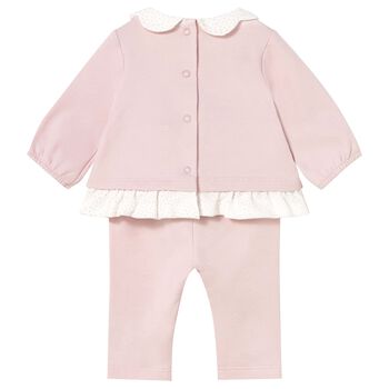 Baby Girls Pink & Ivory Leggings Set