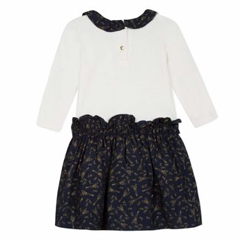 Baby Girls Navy & White Dress