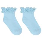 Girls White & Blue Socks ( 2-Pack ), 1, hi-res