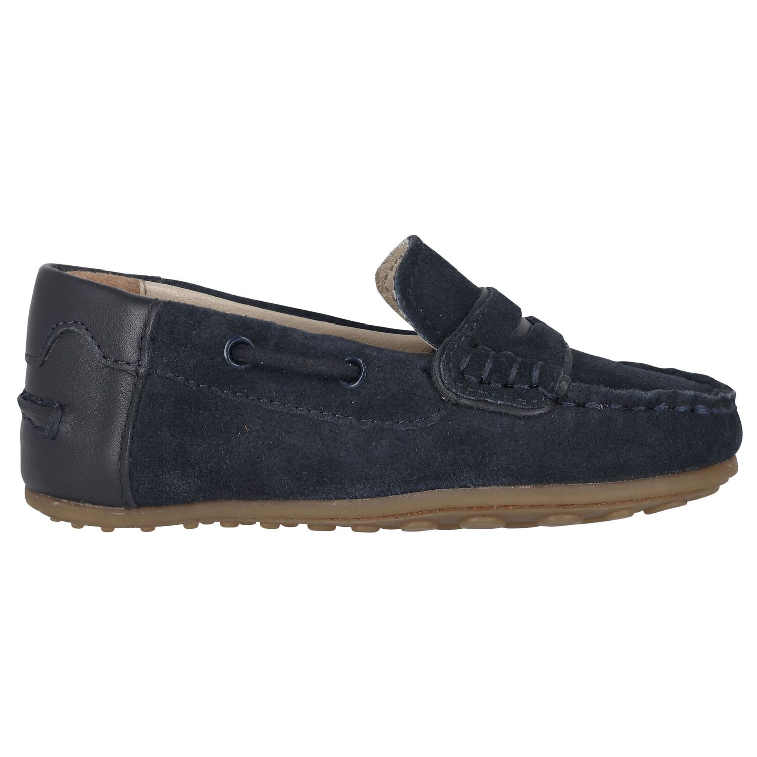 Boys Navy Blue Moccasins, 1, hi-res image number null