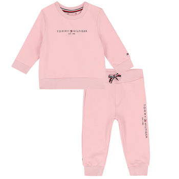 Baby Girls Pink Logo Tracksuit