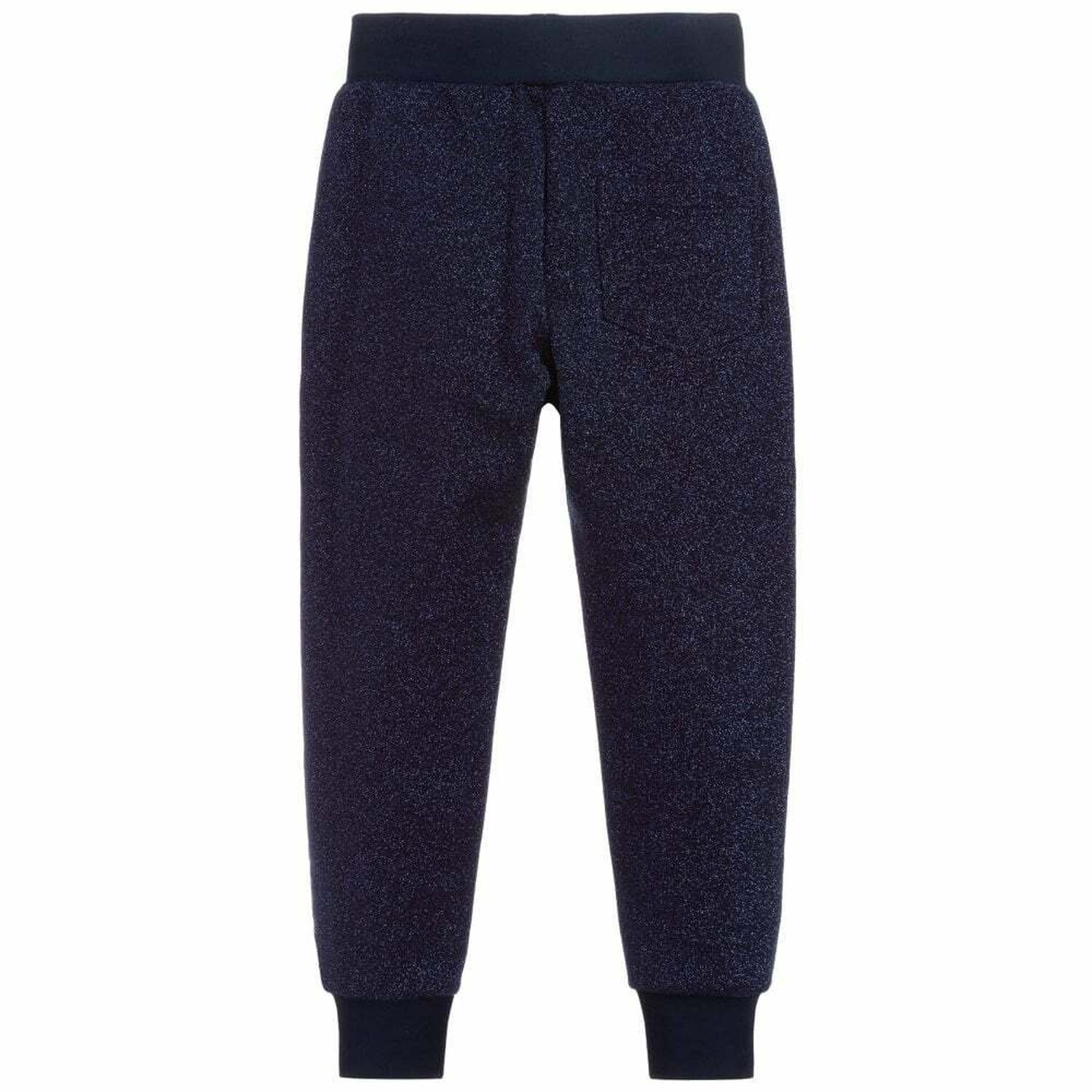 Girls Navy Blue Joggers, 1, hi-res