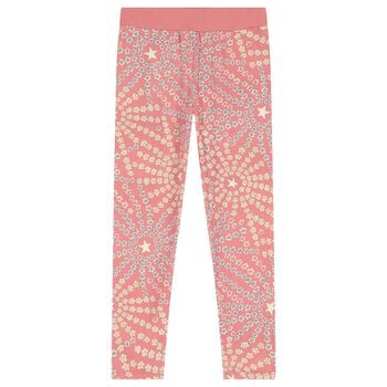 Girls Pink Star Leggings