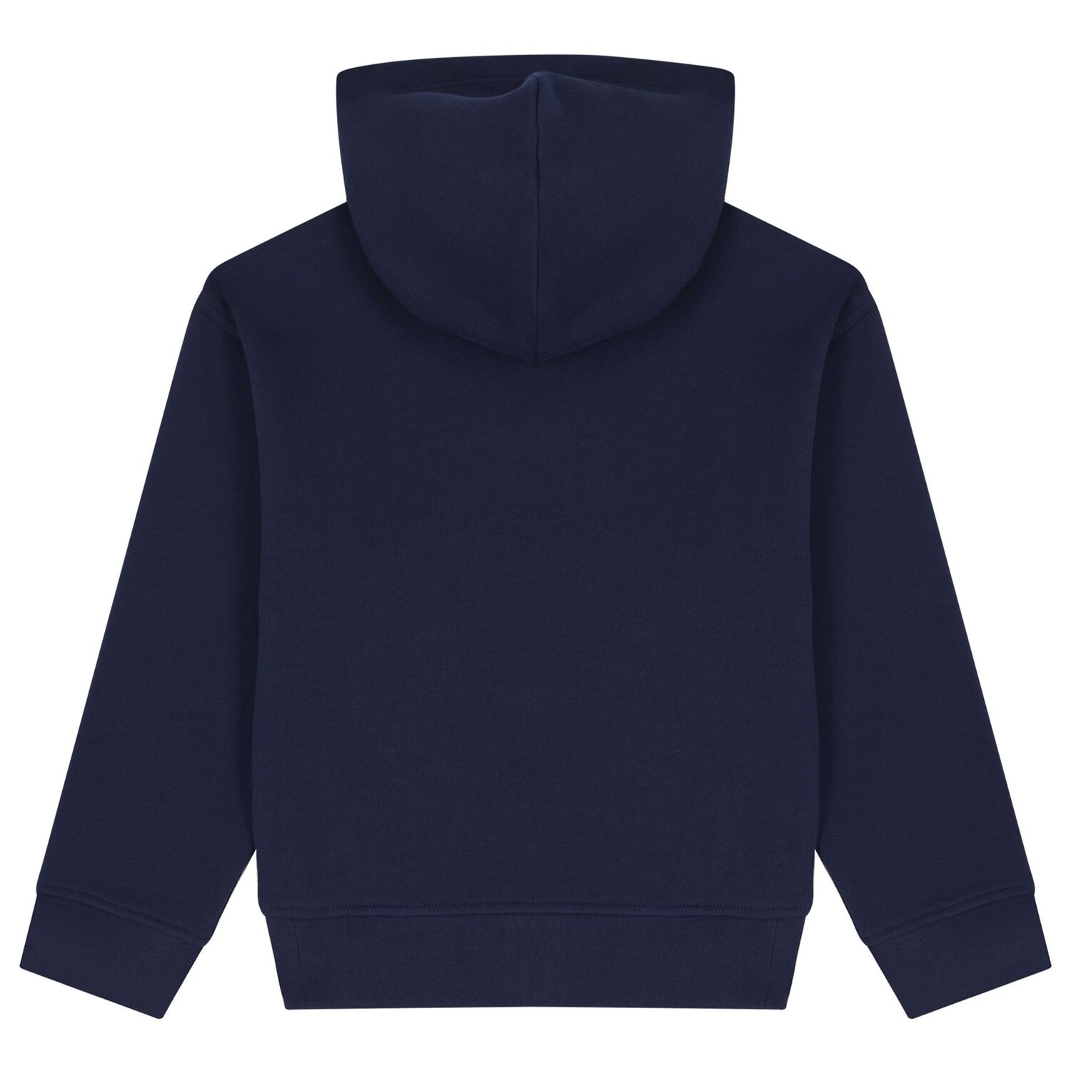 Boys Navy Blue Logo Hooded Top, 1, hi-res
