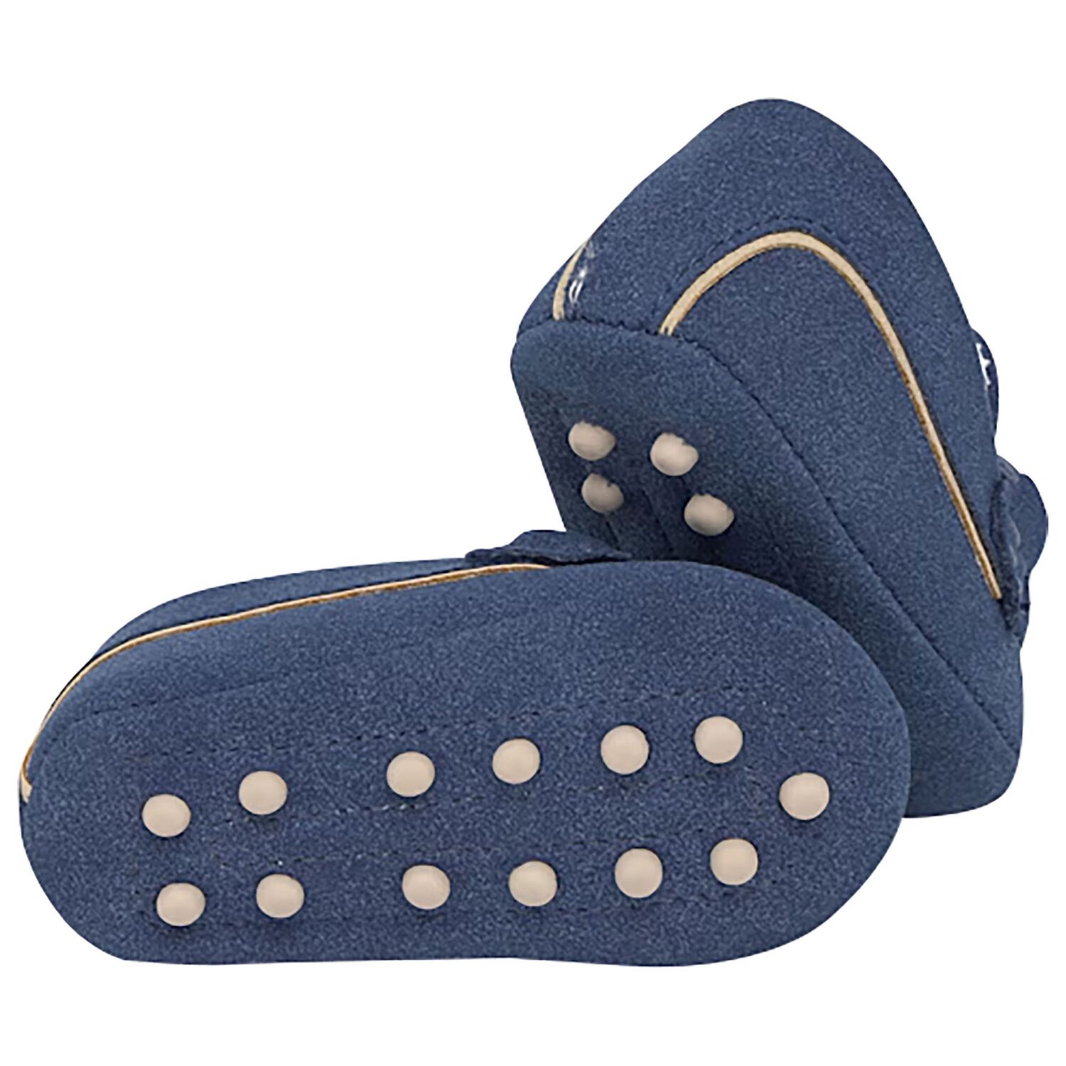 حذاء اولاد موكاسين من الشمواه باللون الازرق, 2, hi-res