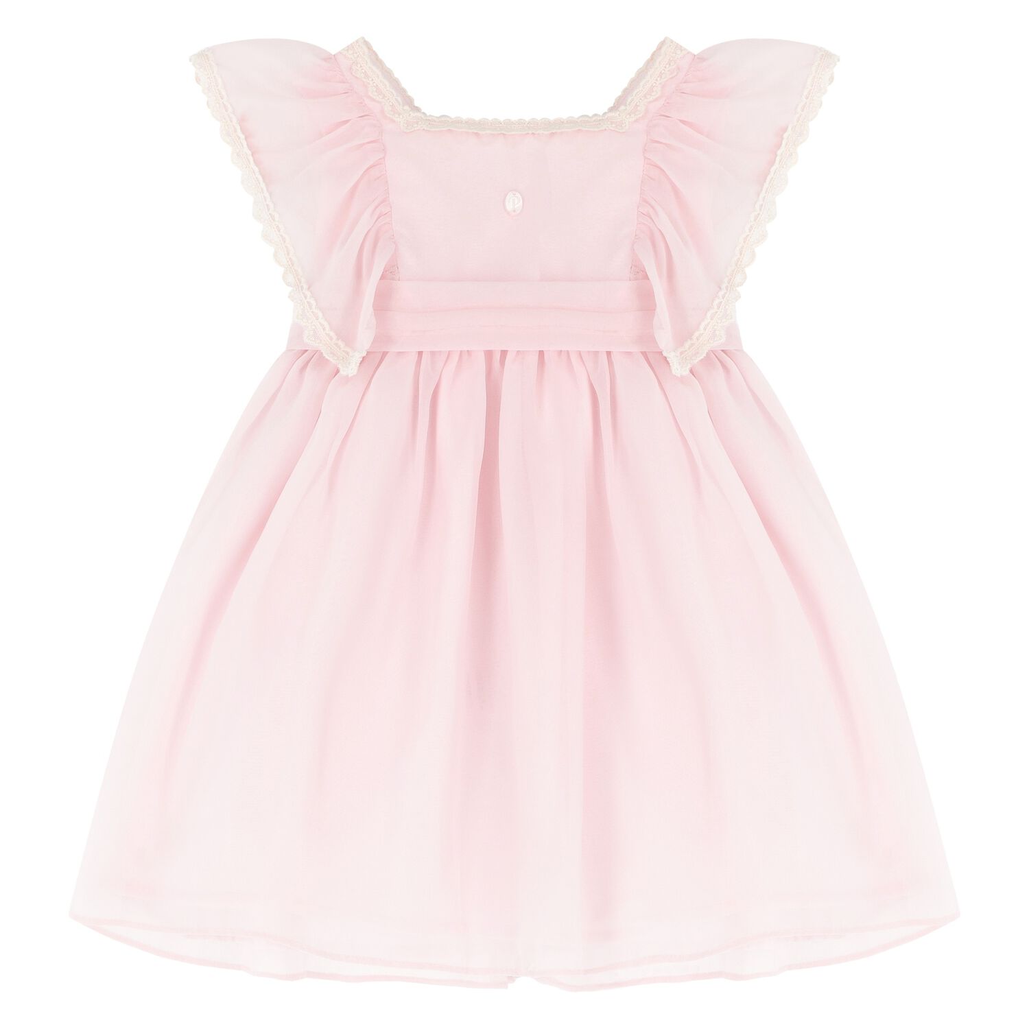 Younger Girls Pink Chiffon Dress, 2, hi-res image number null