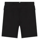 Boys Black Logo Shorts, 2, hi-res