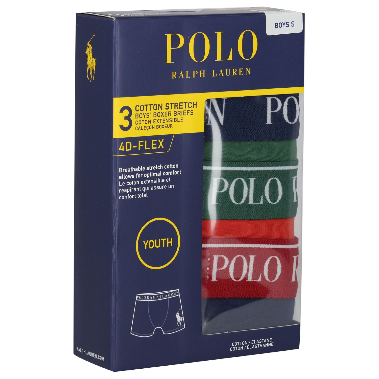 Boys Green, Orange & Green Logo Boxer Shorts ( 3-Pack ), 1, hi-res