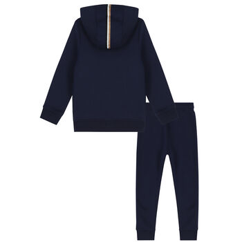 Boys Navy Blue Logo Tracksuit