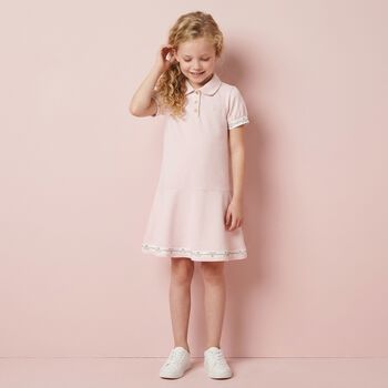 Girls Pink Logo Dress