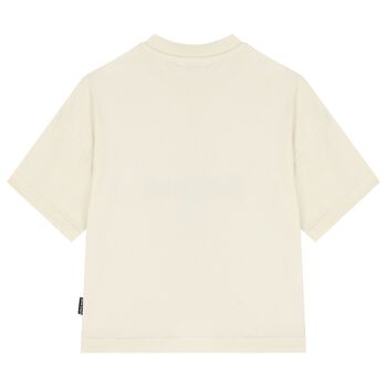 Boys Ivory Teddy Bear Logo T-Shirt