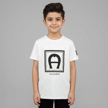 Boys White Logo T-Shirt