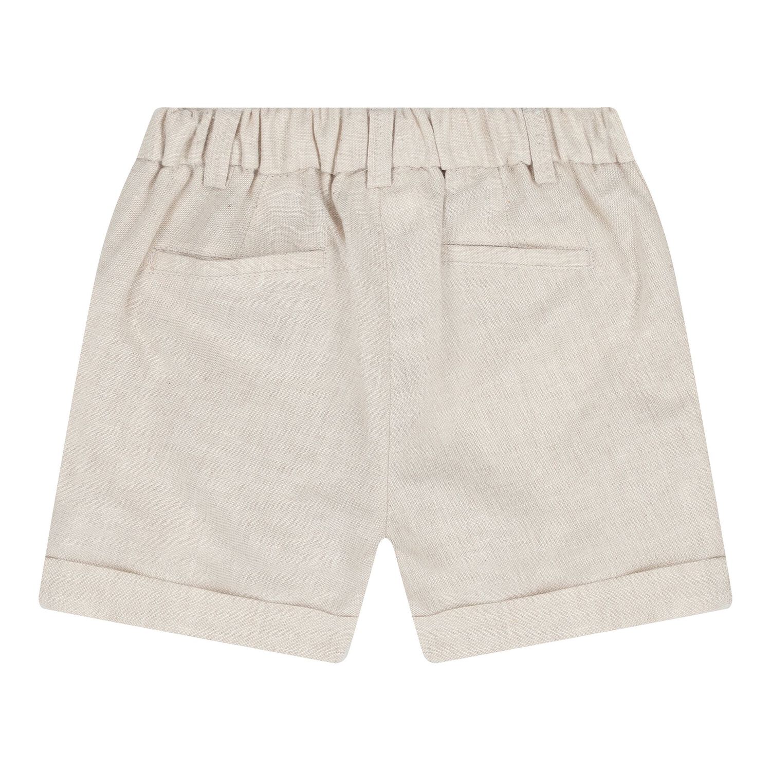 Baby Boys White & Beige Shorts Set, 1, hi-res