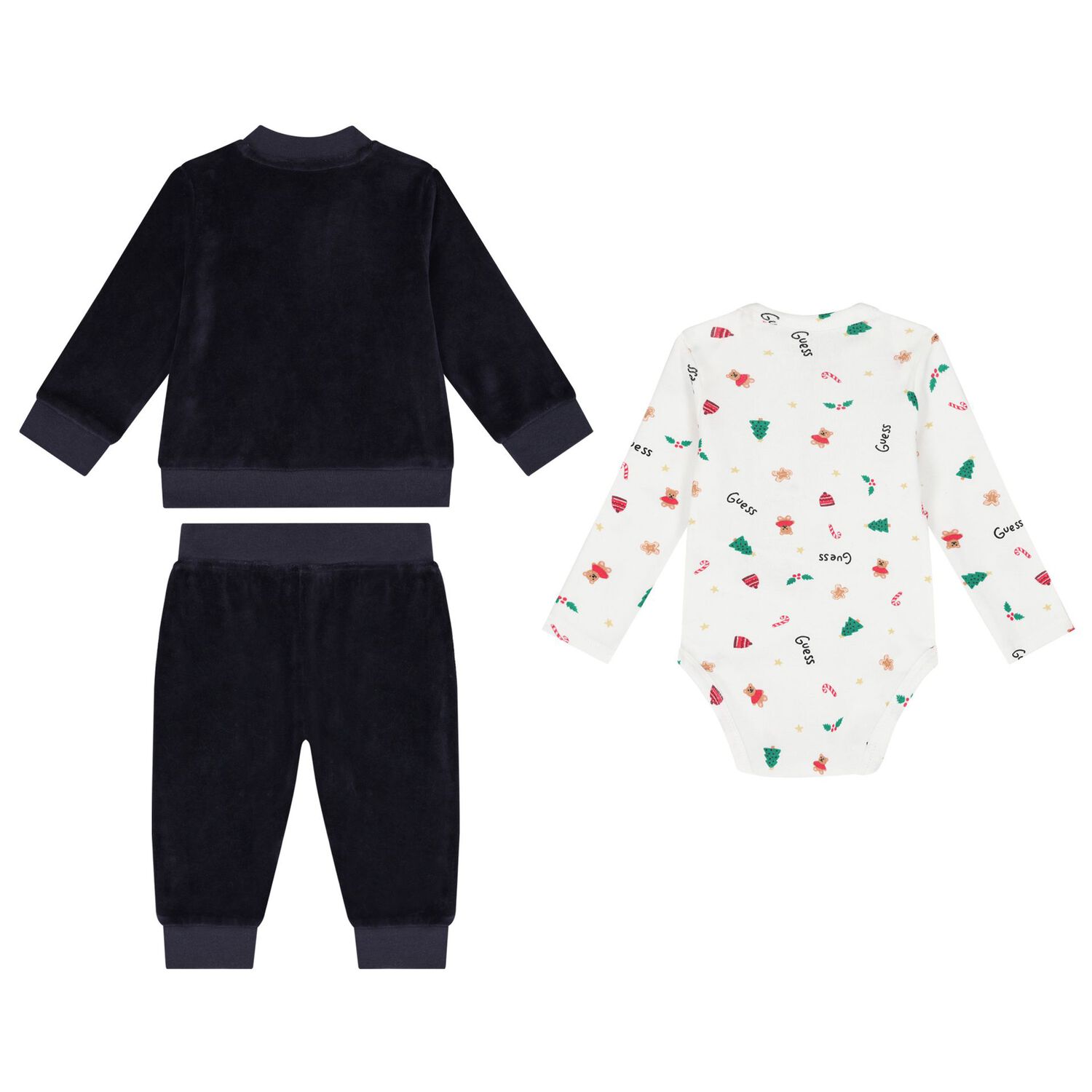 Baby Boys Navy Blue & White Festive Tracksuit (3 Piece), 1, hi-res image number null