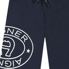 Boys Navy Blue Logo Shorts, 1, hi-res