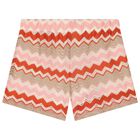 Girls Pink Zigzag Shorts Set, 1, hi-res