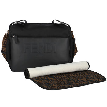 Black Logo Diaper Bag