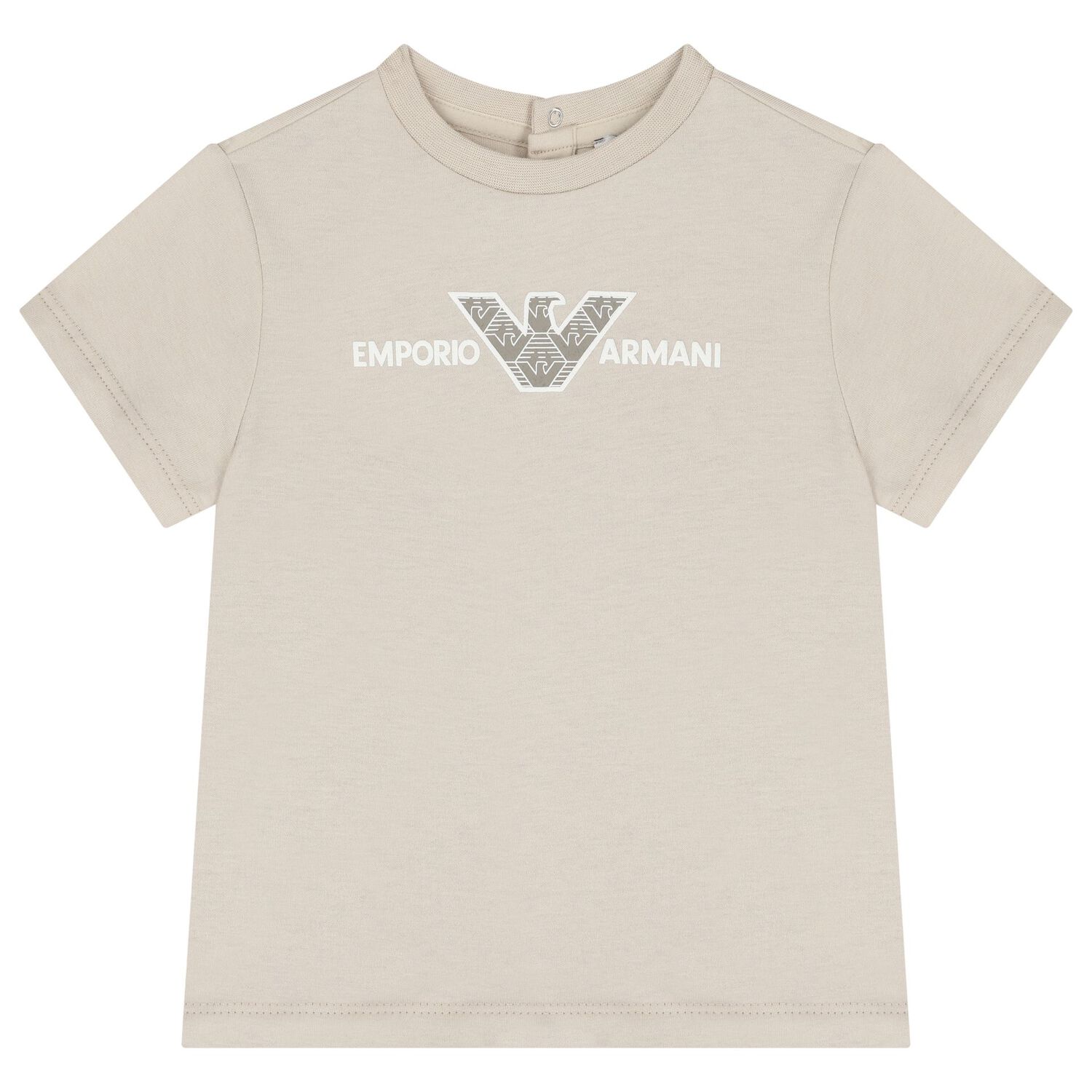 Younger Boys Navy Blue, Ivory & Beige T-Shirts (3 Pack), 2, hi-res