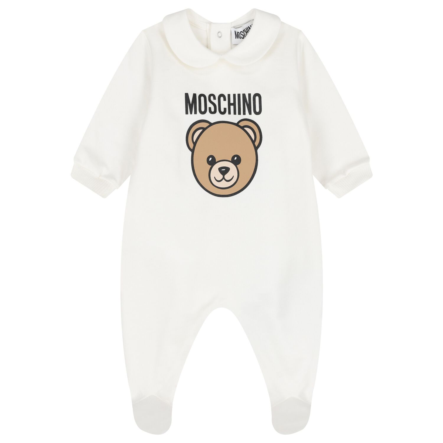 White Teddy Bear Logo Babygrow, 4, hi-res image number null