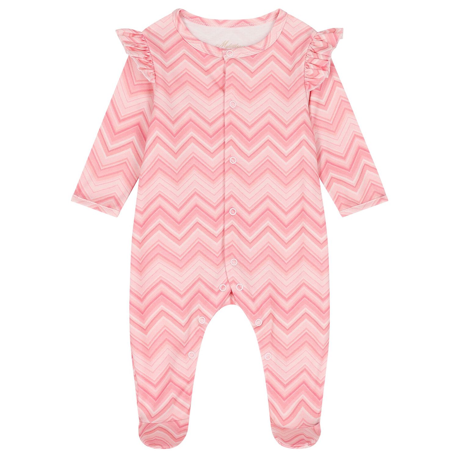 Baby Girls Pink Zig Zag Babygrow Gift Set, 1, hi-res