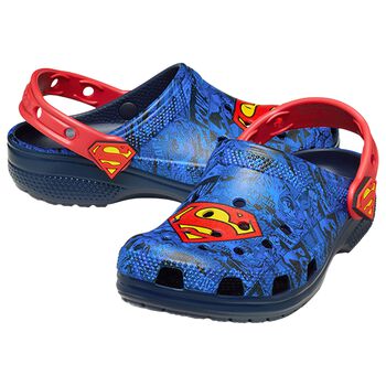 Blue & Red Superman Classic Clogs Sandals