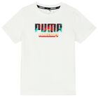 Boys White Logo T-Shirt, 1, hi-res