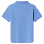Boys Blue Logo Polo Shirt , 1, hi-res