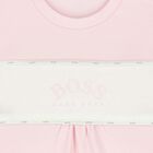 Younger Girls Pink & White Logo Dress, 1, hi-res