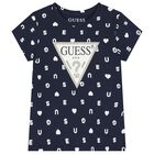 Girls Navy Blue Logo T-Shirt, 2, hi-res