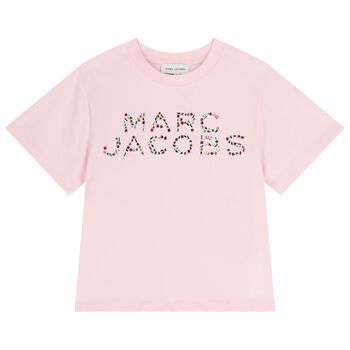 Girls Pink Logo Rhinestone T-Shirt