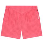 Girls Pink Logo Shorts, 1, hi-res