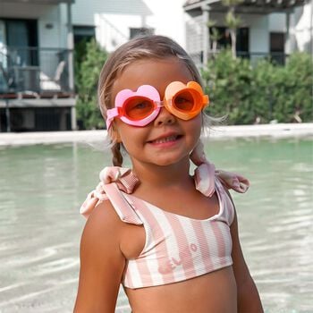 Girls Pink & Orange Poppy the Peach Swimming Goggles