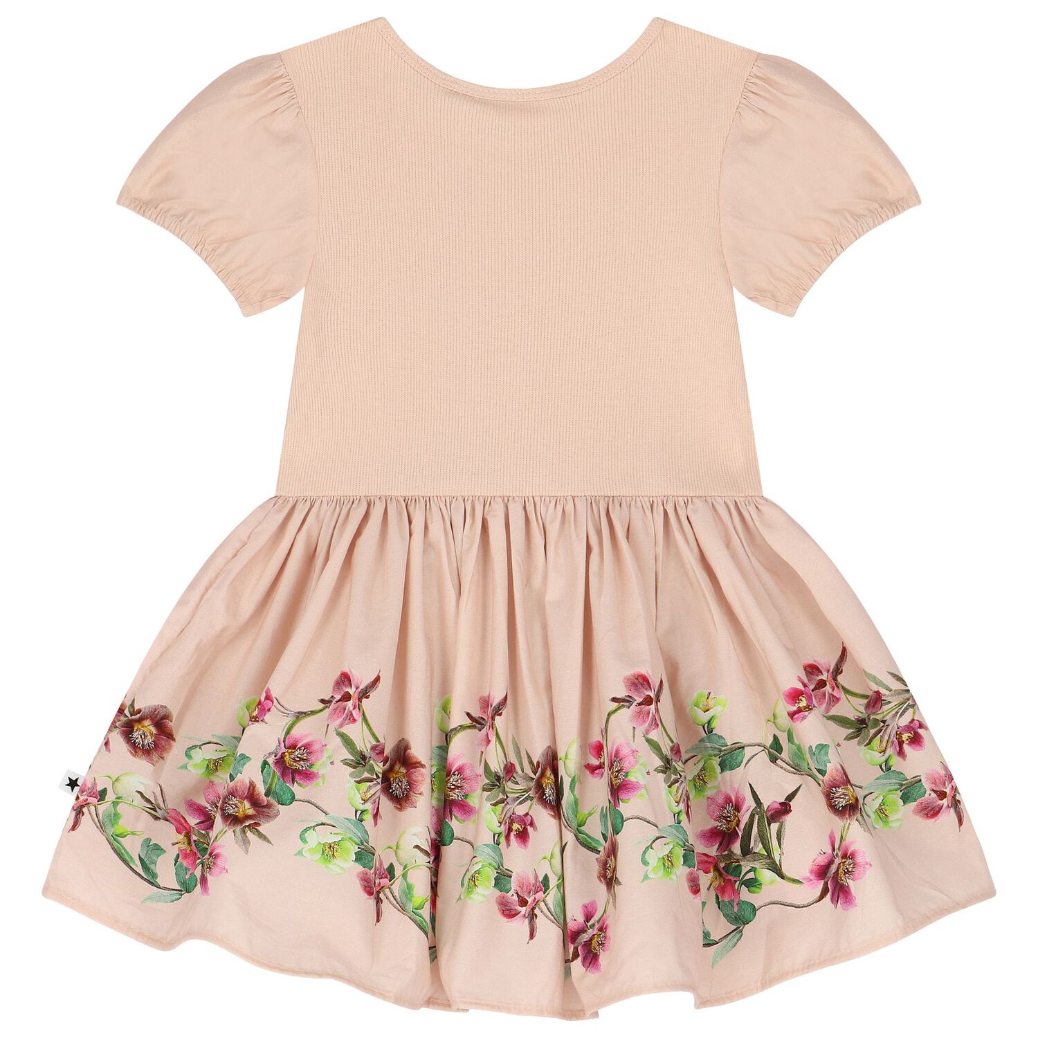 Younger Girls Pink Floral Print Dress, 1, hi-res image number null