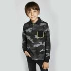 Boys Long Sleeve Camo Polo Shirt, 1, hi-res