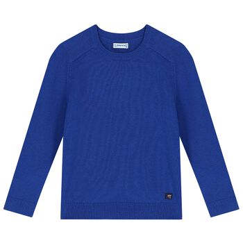 Boys Blue Knitted Jumper