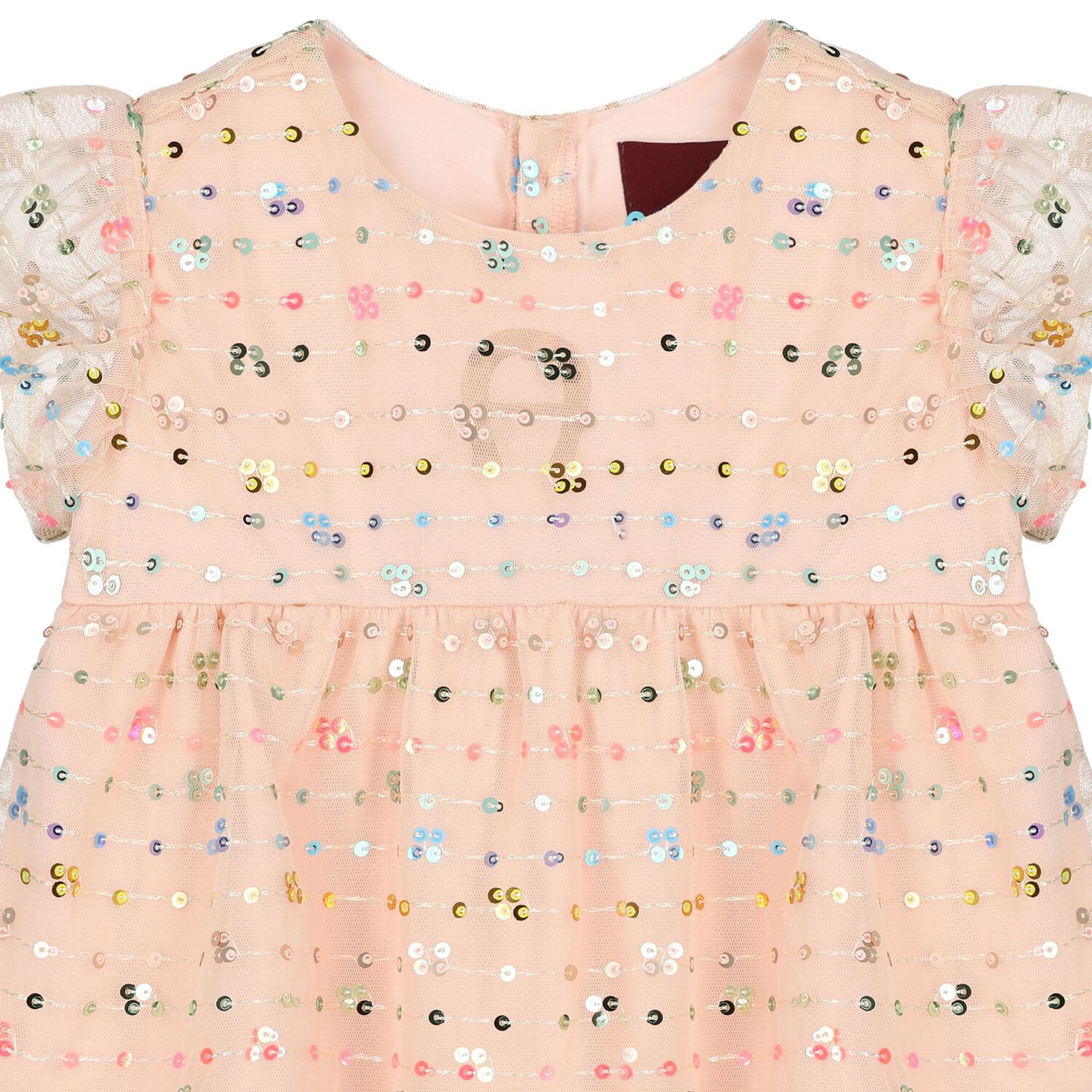 فستان بنات بالشعار باللون الوردي , 2, hi-res