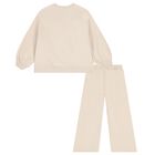 Girls Beige Puppy Tracksuit, 1, hi-res