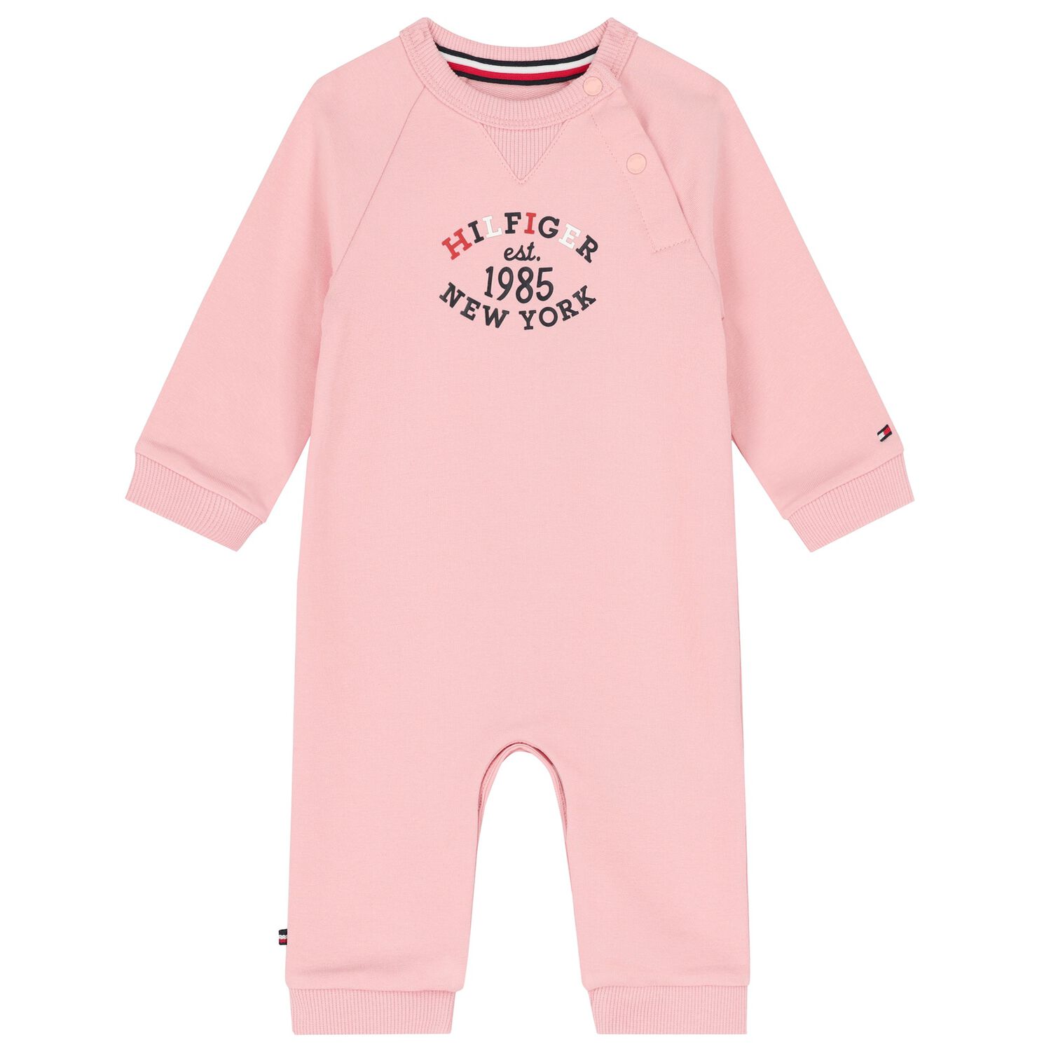 Baby Girls Pink Logo Romper, 2, hi-res image number null