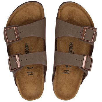 Brown Faux Leather Sandals
